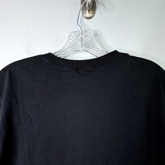 Snapcat Orange Cat Selfie Graphic Short Sleeve Black T-Shirt Men's Sz S (34/36) - Picture 10 of 12